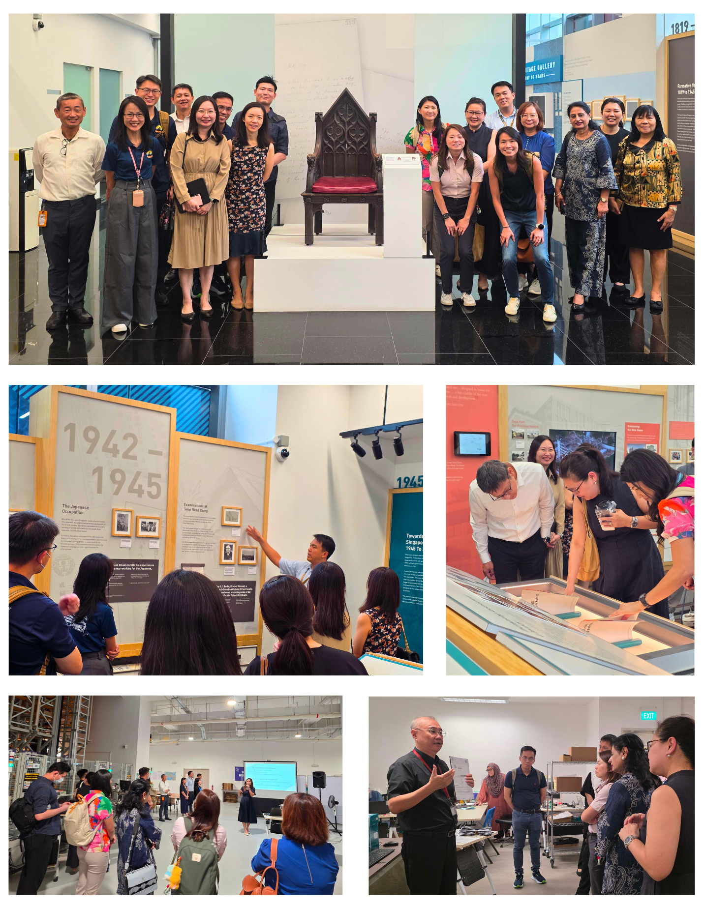 Collage of pictures of MOE East Zone visit